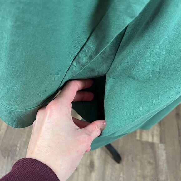 Pomander Place Tuckernuck Green Polly Dress Mini Cotton 3/4 Sleeve Popover M - Picture 7 of 12